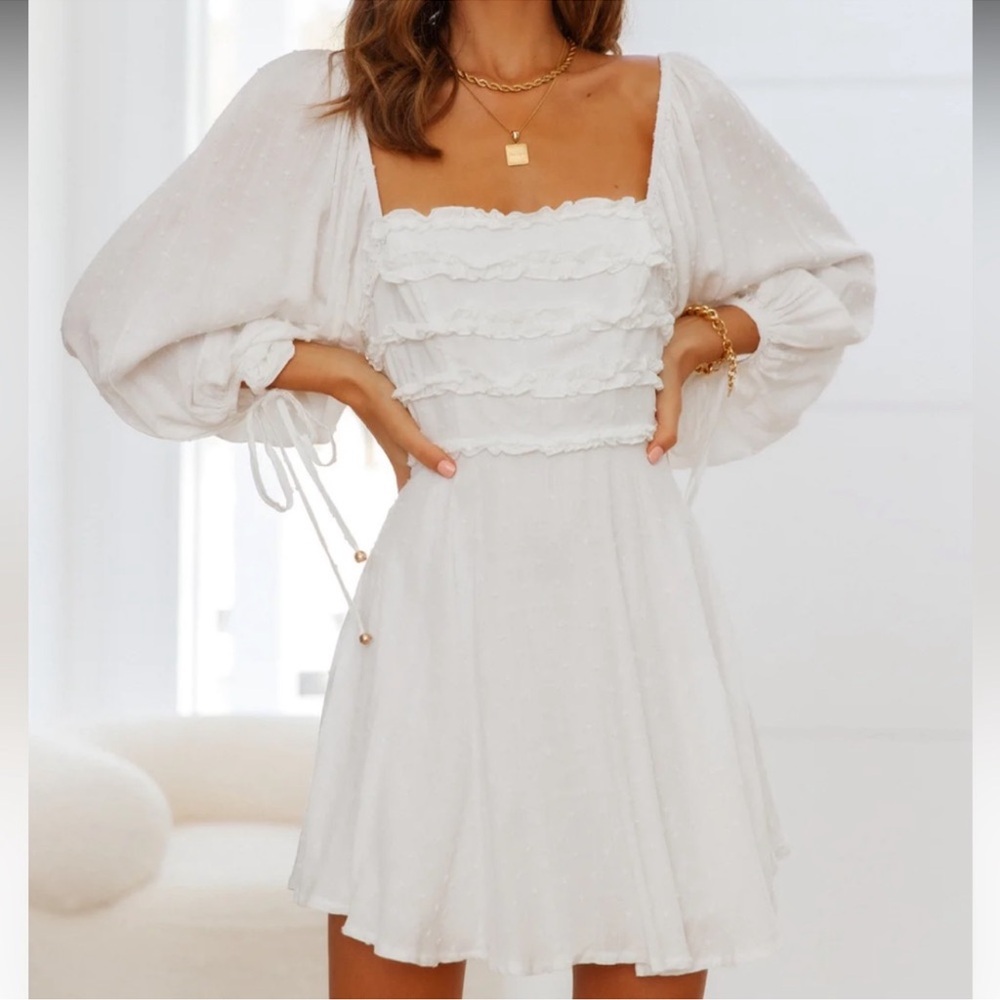 NWT Hello Molly On The Horizon white mini dress 6